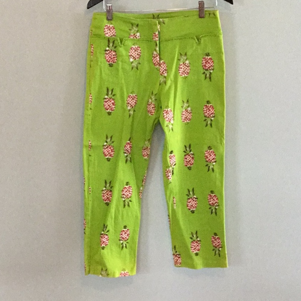 Tropic Sequin Embellished Pineapple Stretch Jeans